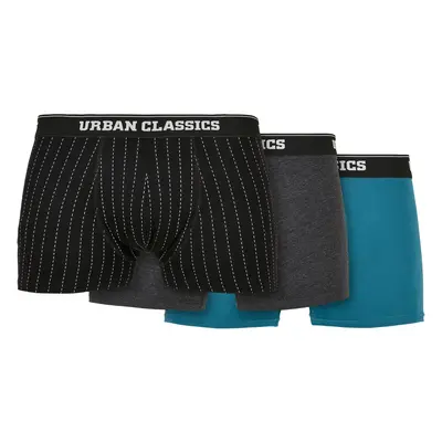 Organic Boxer Shorts 3-Pack Strips AOP+Charcoal+Jasper