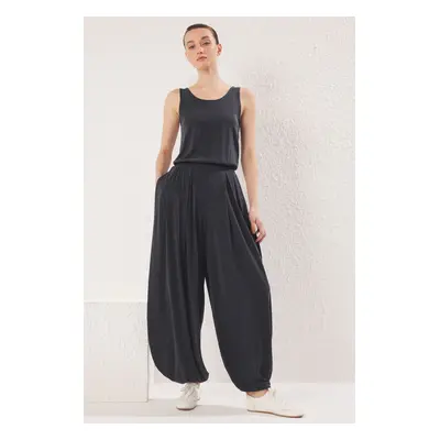 Trendyol Anthracite More Sustainable Modal Fabric Knitted Overalls