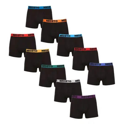 10PACK men's boxers Nedeto black