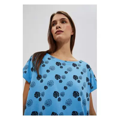 WOMEN'S T-SHIRT L-TS-4021 L.Blue