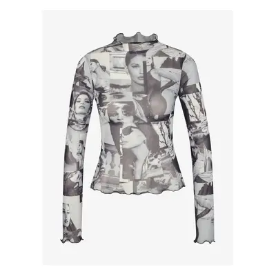 Black and white women's patterned top Guess - Women's