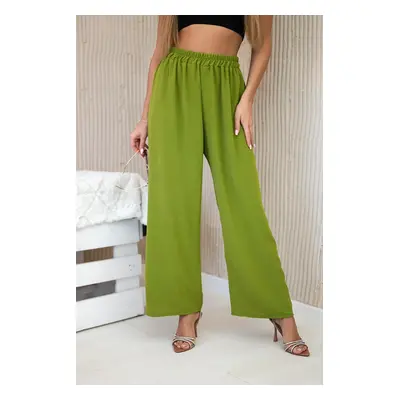 Kesi Włoski Wide-leg trousers olive