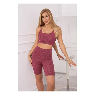 Set of sports top + leggings pink