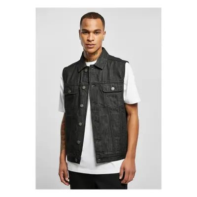 Denim vest black washed