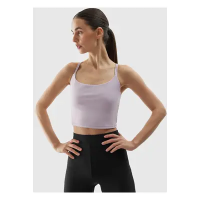 Women's 4F Recycled Fabric Yoga Crop Top - Purple