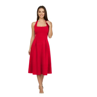 Trendyol Red A-Line Bow Detail Woven Chic Dress