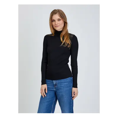 Black Ribbed Sweater ORSAY - Women