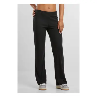 Women's ribbed trousers black