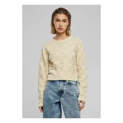 Women's sweater Check Knit sand