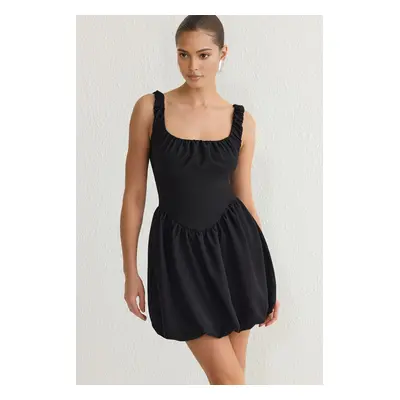 Trendyol Black A-Line Woven Short Elegant Dress