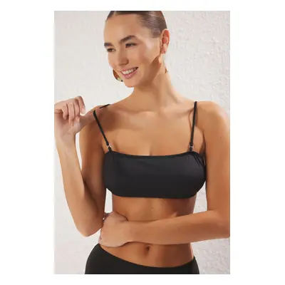 Trendyol Black Bralette Bikini Top