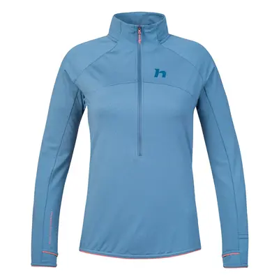 Women's half-zipped functional sweatshirt Hannah ELI HZ blue horizon mel