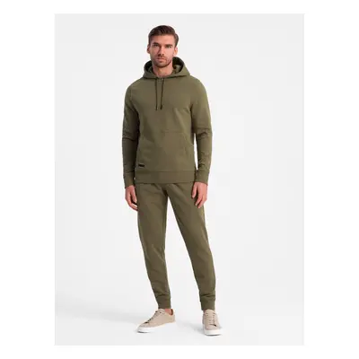 Ombre Men's BASIC tracksuit set kangaroo sweatshirt + joggers