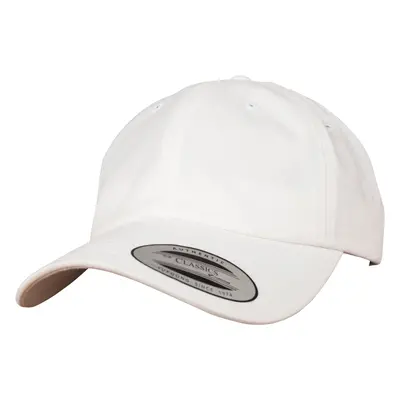 Peached Cotton Twill Dad Cap White