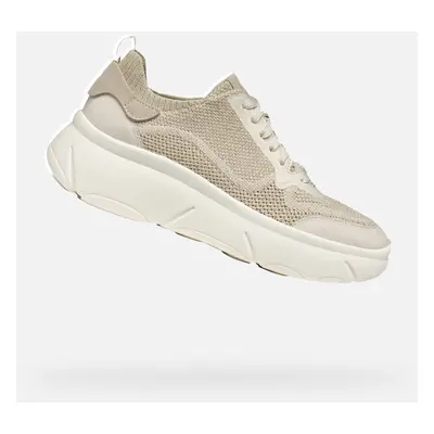 Beige women's sneakers Geox Nebula 2.0 X - Women's