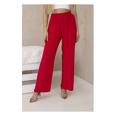 Kesi Włoski Wide-leg trousers red