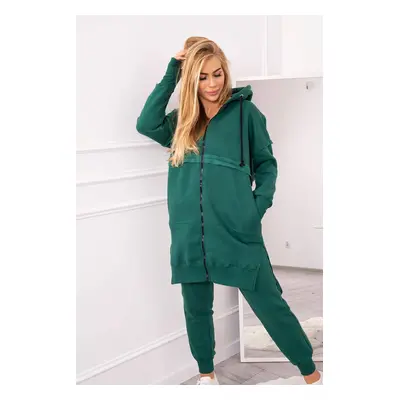 Kesi Insulated set with a long sweatshirt green