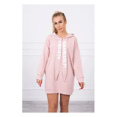 Kesi Dress with hood Oversize dark powdered pink