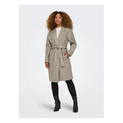 Beige women's striped light coat ONLY Trillion - Women