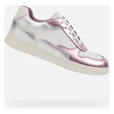 Silver women's sneakers Geox Jaysen - Women's