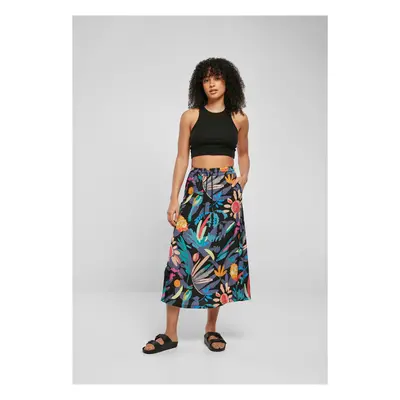 Women's viscose midi skirt blackfruity