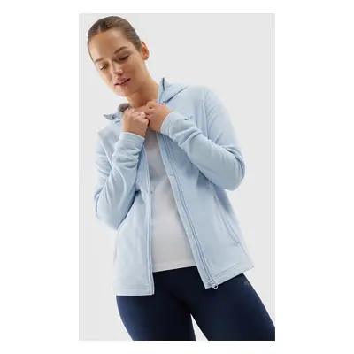 Women's regular 4F hooded fleece - light blue