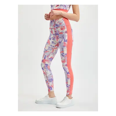 Orsay Light Purple Women's Sports Flowered Leggings - Women