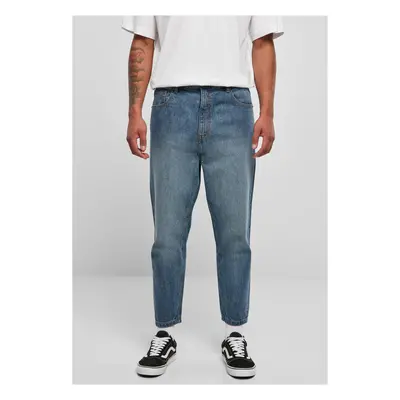 Men's Cropped Tapered Jeans Blue