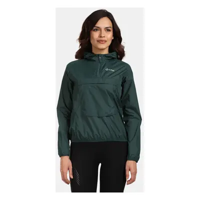 Women's ultralight running jacket Kilpi ANORI-W Dark green