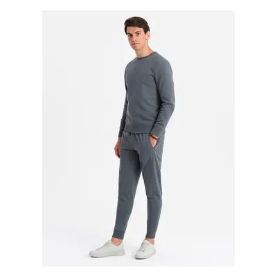 Ombre BASIC men's cotton sweatshirt set BASIC sweatshirt + joggers