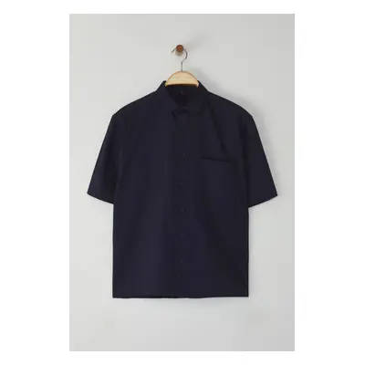 Trendyol Navy Blue Boxy Shirt