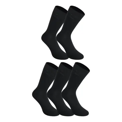 5PACK Styx high bamboo black socks