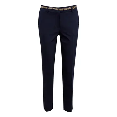 Orsay Dark blue ladies chino pants with belt - Women