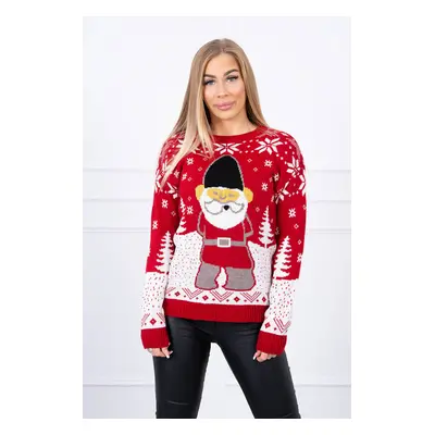 Christmas sweater with red Santa Claus