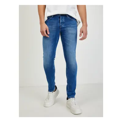 Blue Mens Slim Fit Jeans Jeans Chepstow - Men