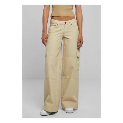 Women's low-waisted cargo denim offwhite raw