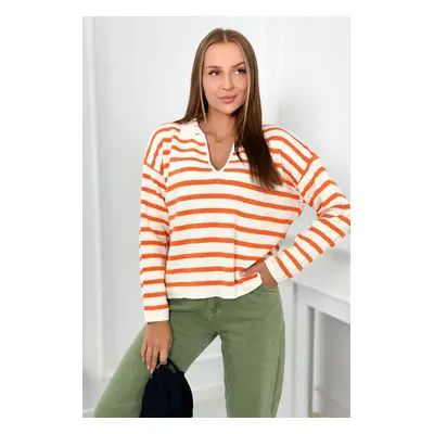 Striped sweater orange