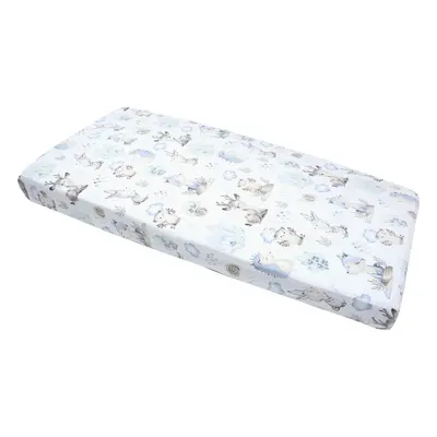 Medi Partners Fitted sheet for bed – cotton – Deer and Hedgehog