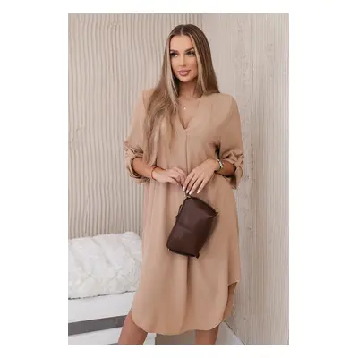 Kesi Włoski V-neck dress camel