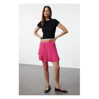 Trendyol Fuchsia Ruffle Detailed Flounce Skirt