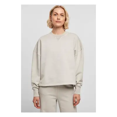 Women's Heavy Terry Garment Dye Crewneck warmgrey