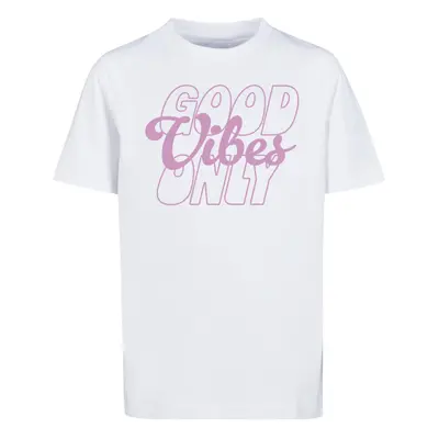 Children's T-shirt with the inscription "Good Vibes Only" white