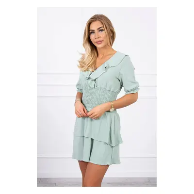 Waist dress dark mint