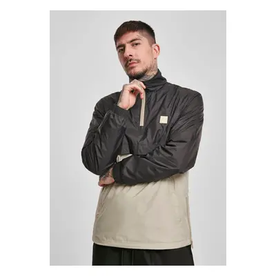 Stand Up Collar Pull Over Jacket Black/Concrete