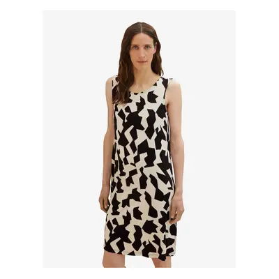 Black and Cream Women Patterned Dress Tom Tailor - Women