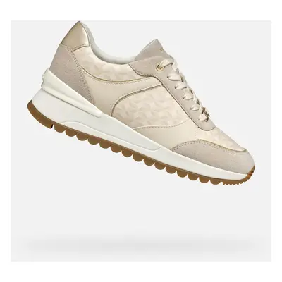 Cream women's sneakers Geox Desya - Women's