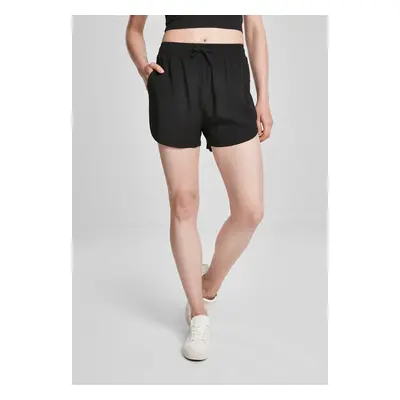 Black Women's Viscose Resort Shorts