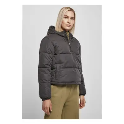 Women's Puffer Pull Over Black Jacket