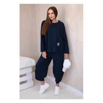 Włoski Set of new punto sweatshirt pants navy