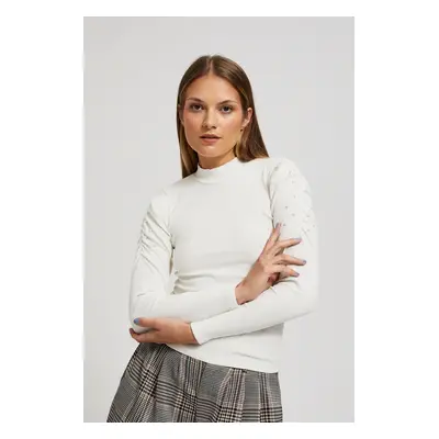 Puff sleeve blouse - white || - ecru